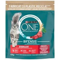 Hrană uscată pisici Purina One Sterilcat Vită și Grâu 450g