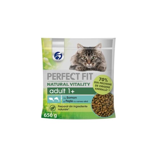 Hrană uscată pisici Perfect Fit Vitality, pui & curcan, 650 g