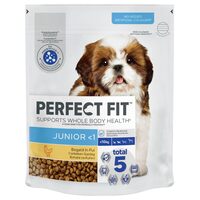 Hrană uscată câini Perfect Fit Junior, pui, 825 g
