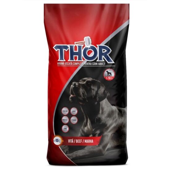 Hrană uscată pentru câini adulți Thor cu vită, 10 kg