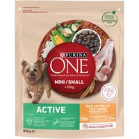Hrană uscată câini One Mini Dog, Active, pui & orez, 800 g