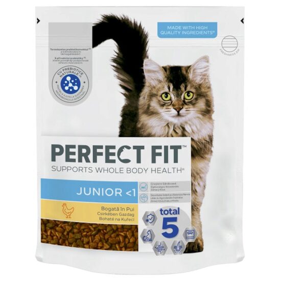Hrană uscată pisici Perfect Fit Junior, pui, 750 g