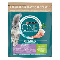 Hrană uscată pisici Purina One Sensitive Curcan și Orez 800g