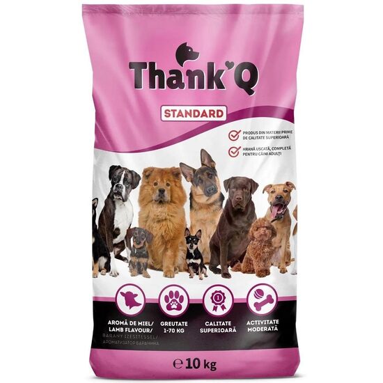Hrană uscată pentru câini adulți ThankQ cu miel, 10 kg