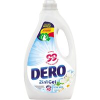 Detergent rufe gel Dero 2-în-1, iris alb, 2 L