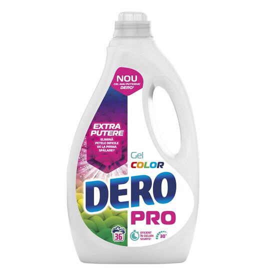 Detergent rufe gel Dero Pro, Automat, Color, 1,8 L