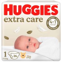 Scutece Huggies Extra Care Nr.1, 26 bucăți, 2–5 kg