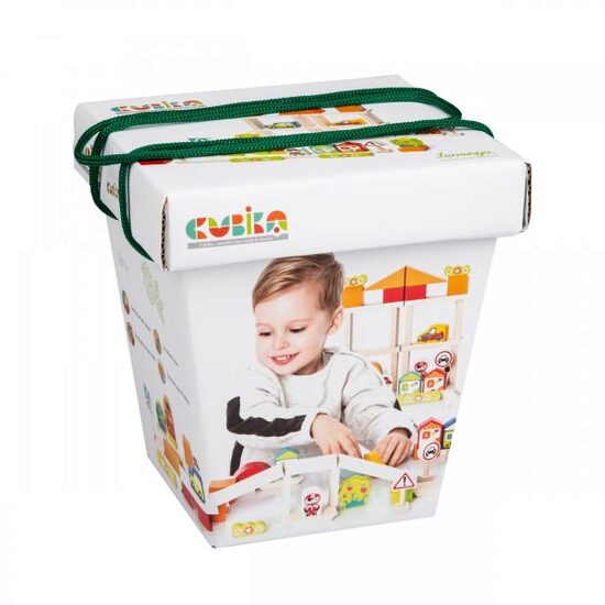 Jucărie lemn Cubika „Kit Construcție pentru Bebeluși” – set creativ