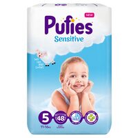 Scutece Pufies Sensitive, mărimea 5, 11-16 kg, 48 buc