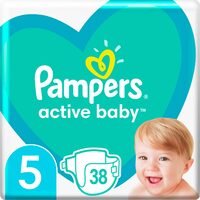 Scutece Pampers Active Baby, mărimea 5 (11–16 kg), 38 buc