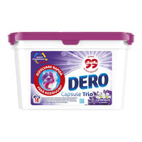 Detergent rufe capsule Dero Trio Caps Lavandă, 18 × 17.3 g