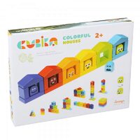Jucărie din lemn Cubika “Căsuțele Vesele” – set creativ pentru copii