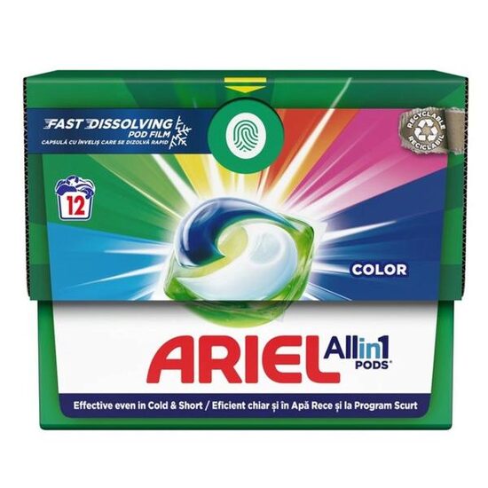 Detergent rufe capsule Ariel Color, 12×19,7 g