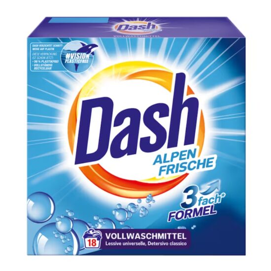 Detergent rufe pudră Dash Alpen Fresh, 18 spălări, 1,170 kg