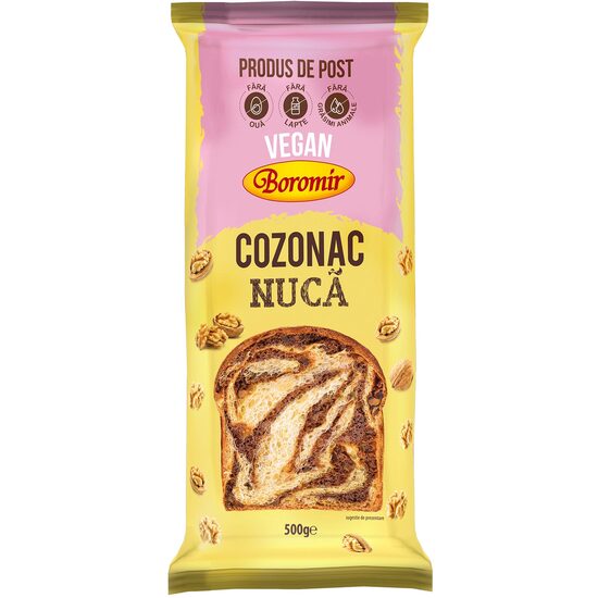 Cozonac vegan Boromir, Nucă, 500 g