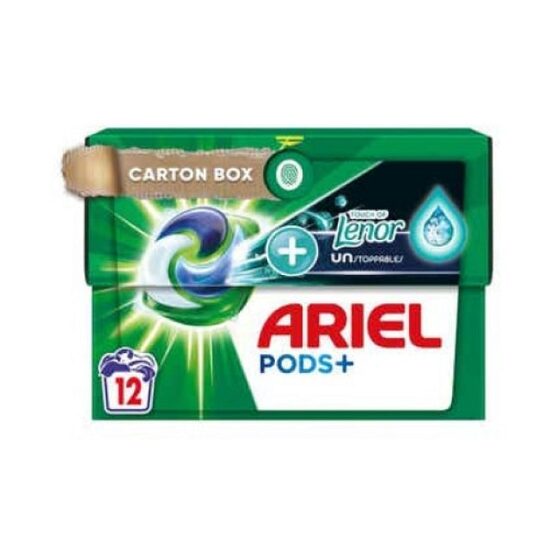 Capsule detergent pentru rufe Ariel All-in-1 Pods Touch of Lenor, 12 bucăți x 19.7 g