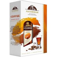 Set cadou Brandy Alexandrion Coffee, 700ml, + 2 pahare