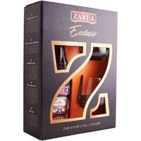Set cadou coniac Zarea Exclusiv, 5*, 700ml + 2 pahare