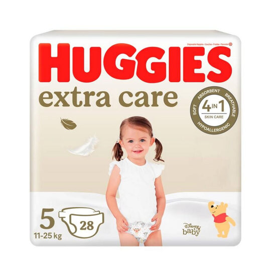 Scutece Huggies Extra Care, Nr.5, 15-25Kg, 28 bucăți