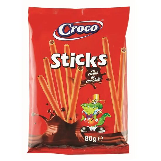 Sticks Croco Ciocolată, 80 g