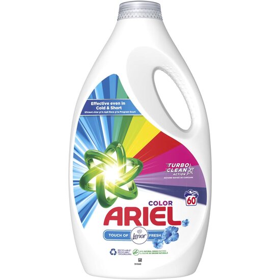 Detergent lichid rufe Ariel Lenor Fresh, 3 L