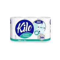 Hârtie Igienică Kilo Albă, 4 Straturi, 6 Role