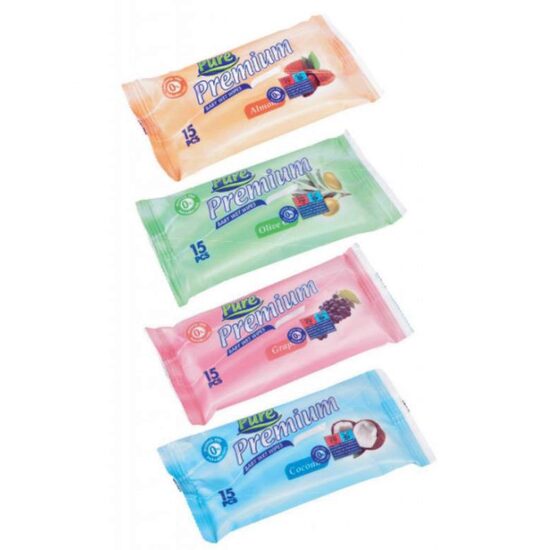 Șervețele umede de buzunar Pure, 15 buc/set