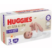 Scutece-chiloțel Huggies Extra Care Pants, mărimea 3 (6-11 kg), 48 bucăți