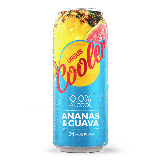 Bere fără alcool Ursus Cooler Ananas, doză 0,5 L