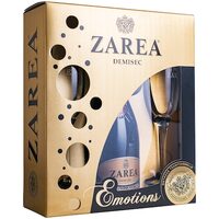 Cutie cadou Zarea Emotions, demisec, 0,75 L + 2 pahare