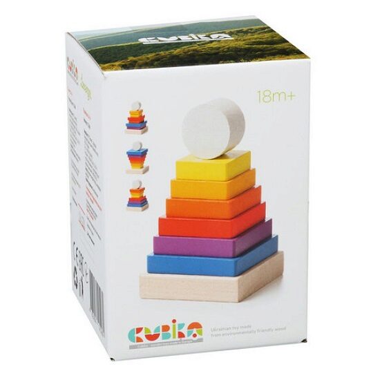 Jucărie din lemn “Piramida 1” Cubika