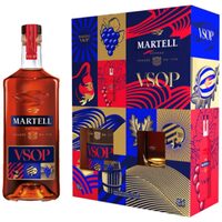 Cutie cadou Coniac Martell VSOP + 2 pahare, 0,7 L