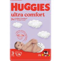 Scutece Huggies Ultra Comfort Nr.3, Mega Pack, fetițe, 78 bucăți, 4–9 kg