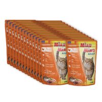 24 x Hrană umedă Miau Miau, Pui & Ficat în sos, 100 g