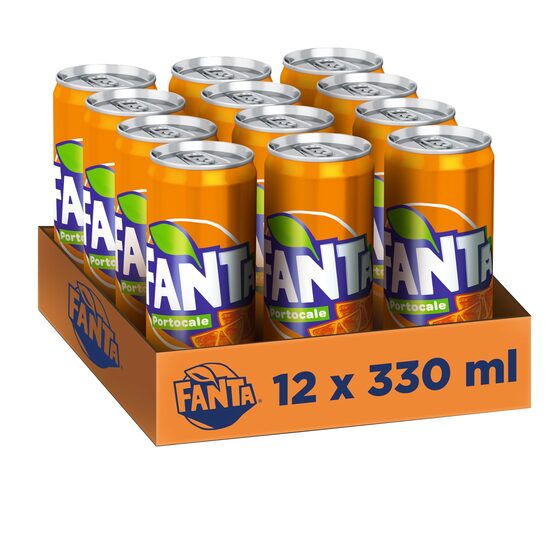 12 x Suc Fanta Portocale, doză, 0.33 L
