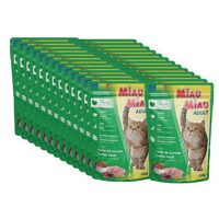 24 x Hrană umedă Miau Miau, Curcan în sos, 100 g