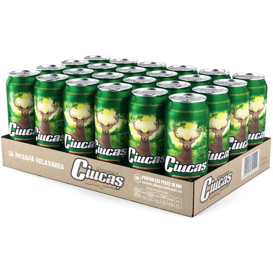 24 x Bere Ciucaș, doză, 0.5 L