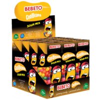 12 x Jeleu Bebeto Cool Beans, Sour Mix, 30 g