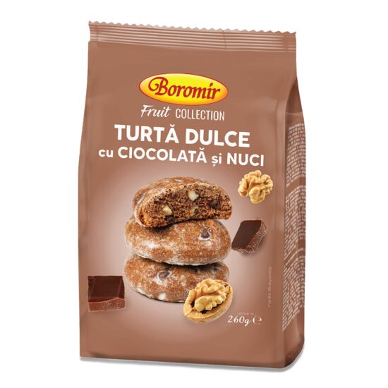 12 x Turtă dulce Boromir cu ciocolată și nuci, 260 g