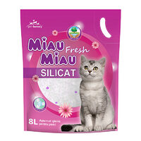 2 x Așternut silicat Miau Miau, 8 L