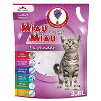 Așternut silicatic Miau Miau Lavandă, 3.8L