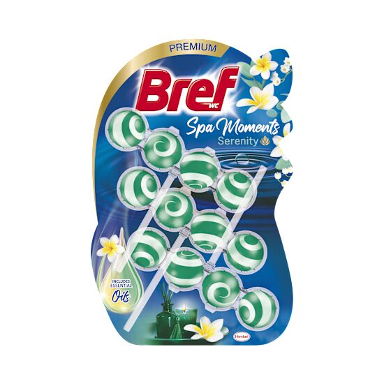 Odorizant toaletă Bref Wellness, Serenity, 3×50 g