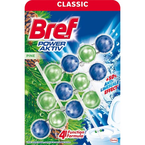 Odorizant toaletă Bref Power Aktiv Pine 3x50g