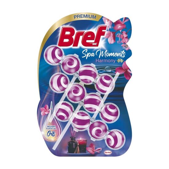 Odorizant toaletă Bref Wellness Harmony, 3×50 g