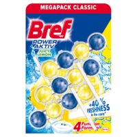 Odorizant toaletă Bref Power Aktiv Lemon 3x50g