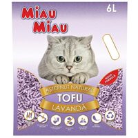 Așternut tofu Miau Miau Lavandă, 6L
