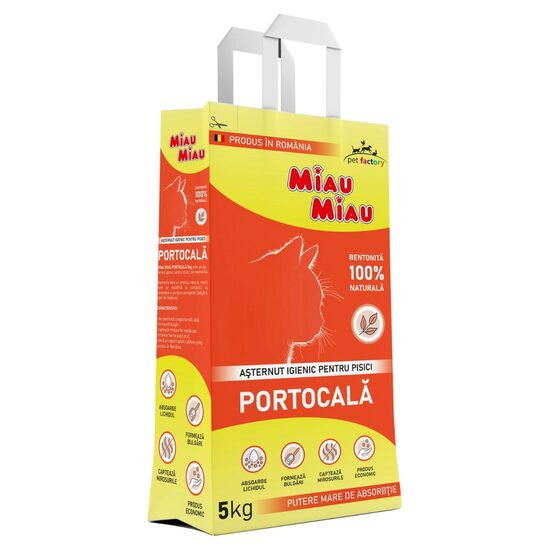 Așternut igienic Miau Miau Portocală, 5kg