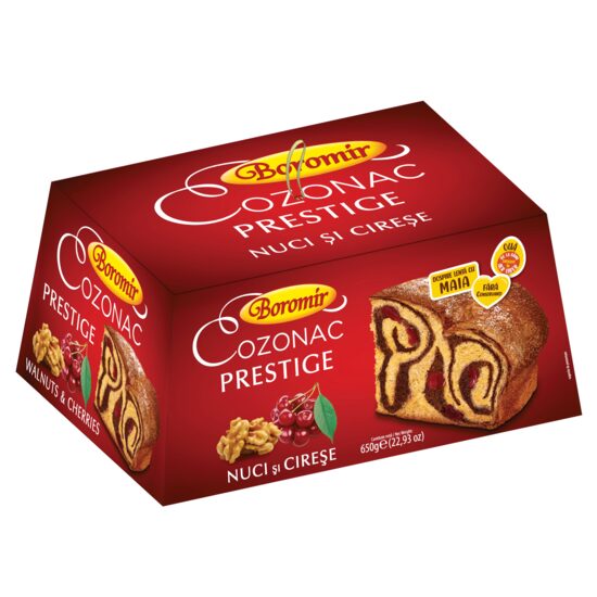 Cozonac Boromir Prestige Nucă & Cireșe, 650 g