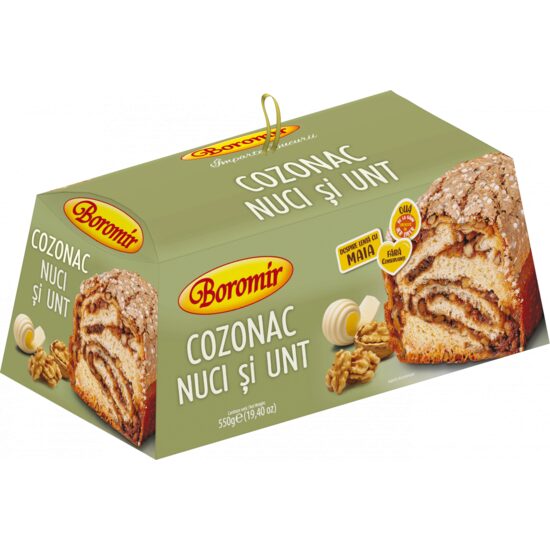 Cozonac Boromir, Nuci și Unt, 550 g