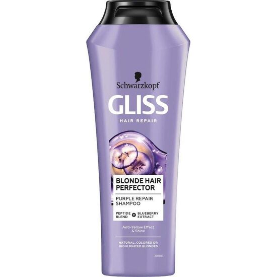 Șampon Gliss Blonde Perfector, pentru păr blond sau șuvițat, 250ml